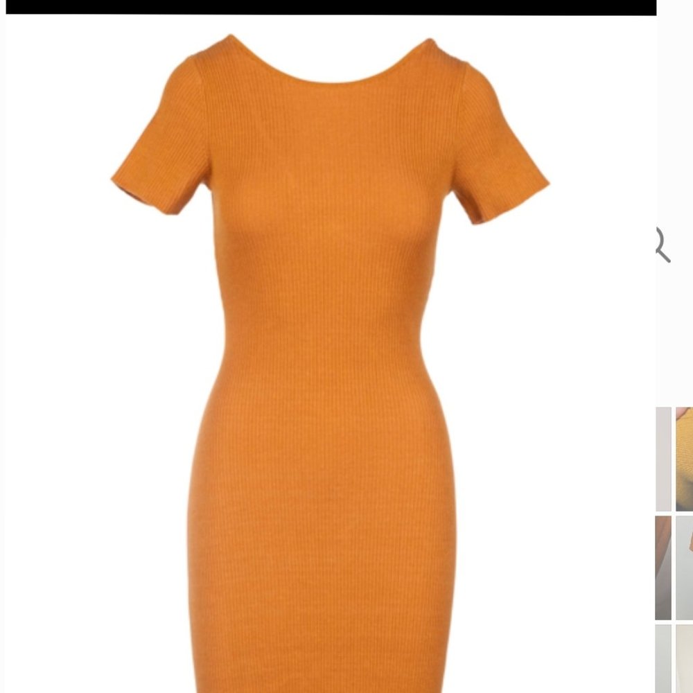 NAADAM Ribbed Reversible Twist Dress NWT L